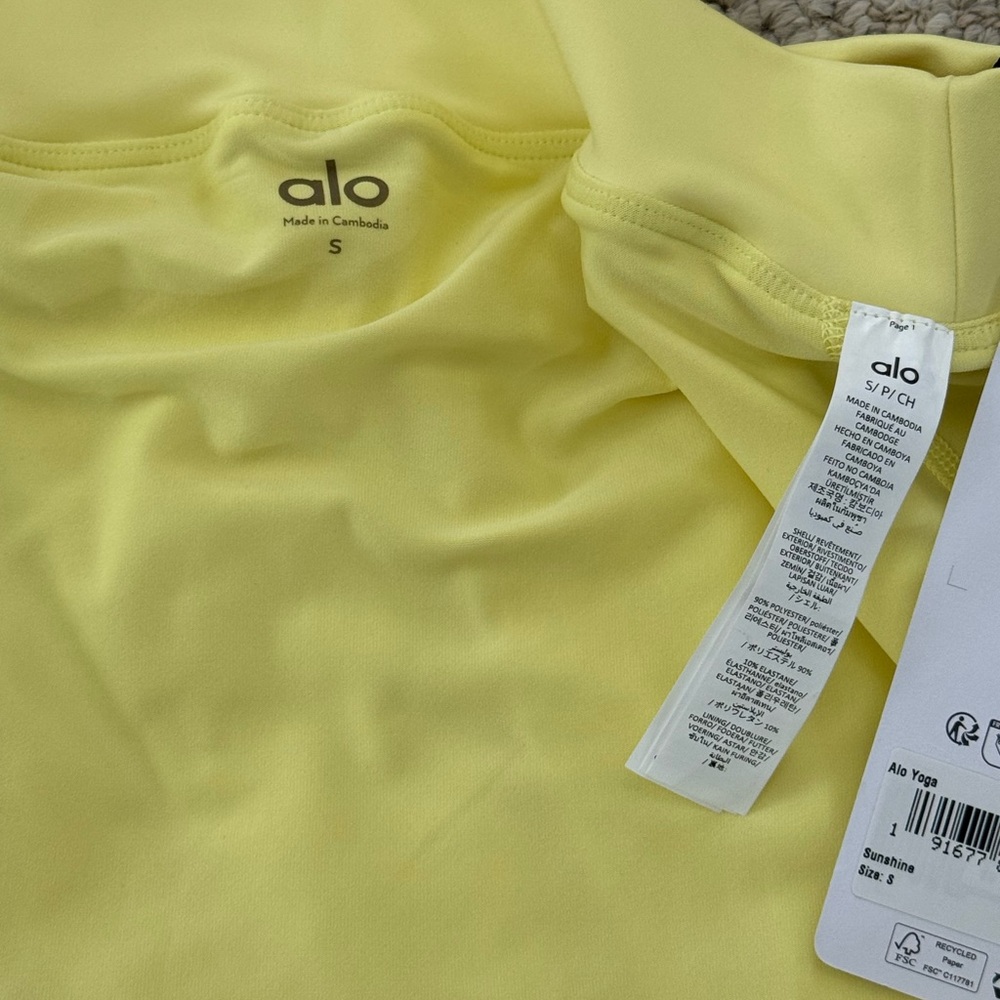 Alo Double Or Nothing Tennis Skirt Sunshine Size S - Picture 3 of 5